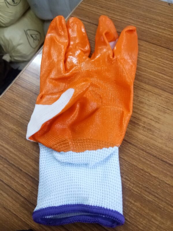 White Orange Gloves