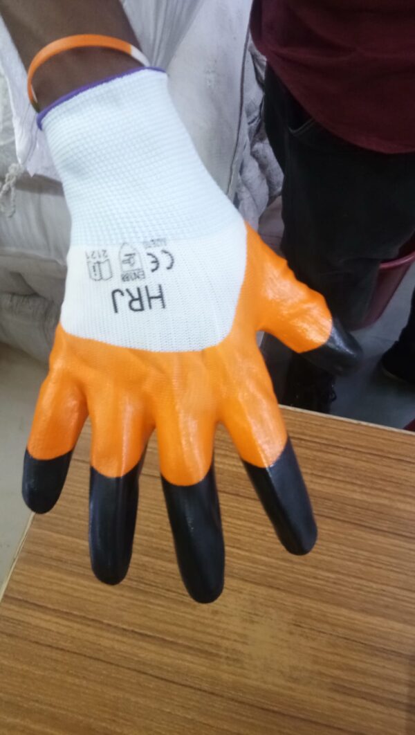 Orange Black Finger Gloves - Image 4