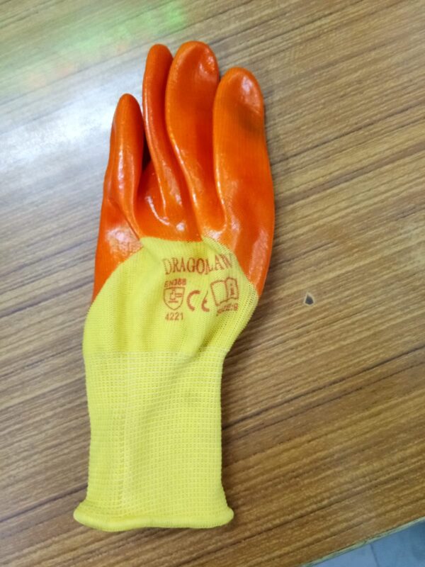 half Orange PVC Gloves