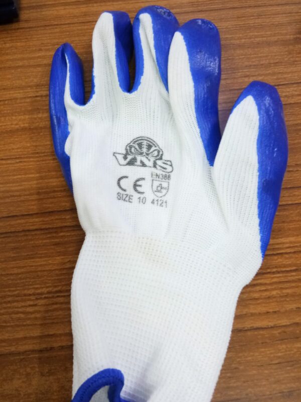 White Blue Gloves - Image 3