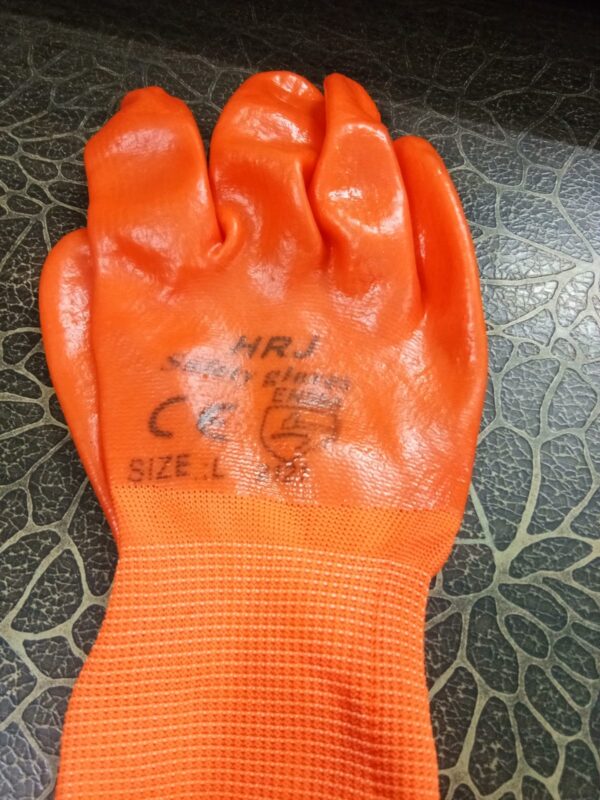 Orange PVC Gloves - Image 2