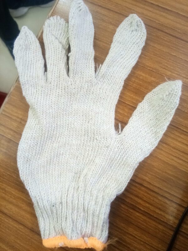 White Knitted Hand Gloves